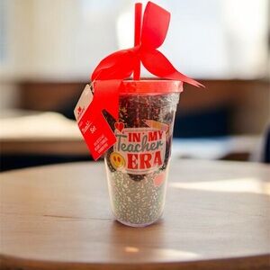 Teacher Gift Set w/18 oz. Tumbler, Straw, & 4 Marker Pens- Sealed/New in Package